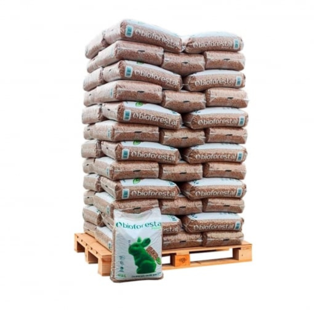 Pallet Sacco Pellet 15 kg Biomassa Forestale
