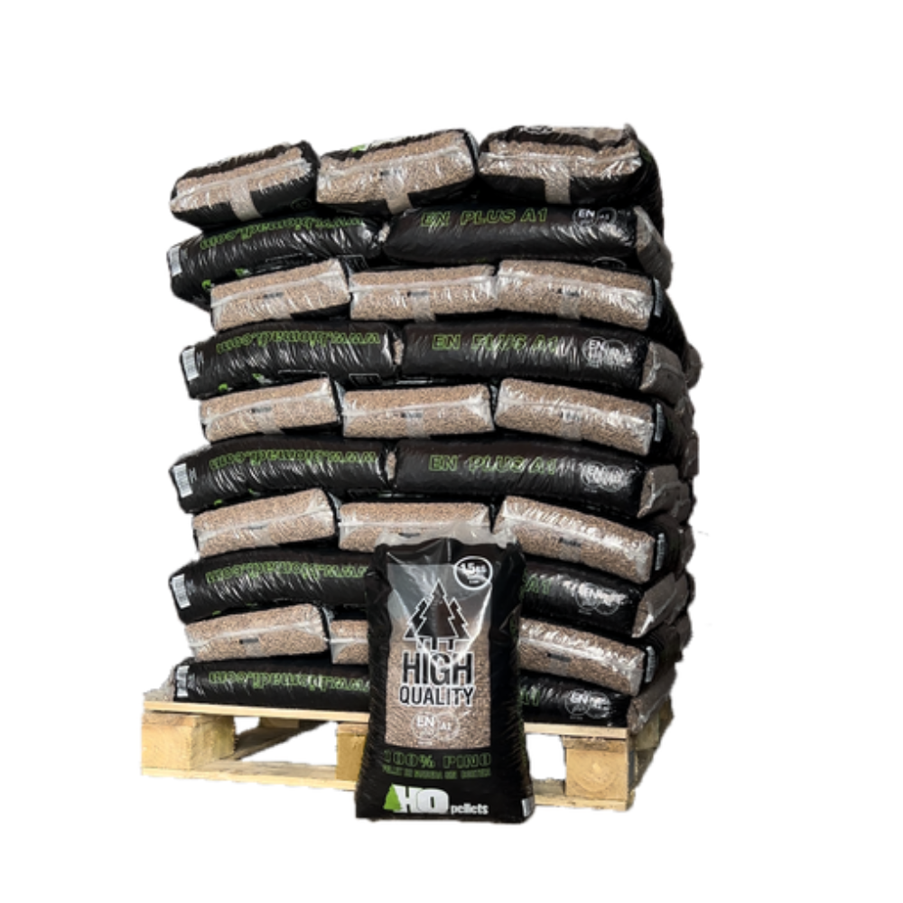 Pellet di legno di pino 1050 kg / 70 sacchi da 15 kg
