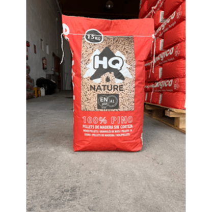 Pellet di legno di pino BIO 1050 kg / 70 sacchi da 15 kg